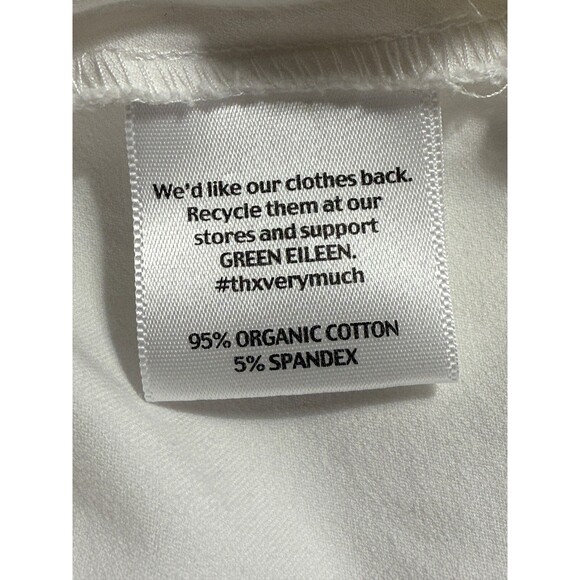 Eileen Fisher Organic Cotton Stretch Twill Slim Ankle Pant Off White Cream - Picture 8 of 10